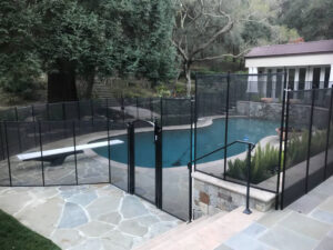 black on black gate arched